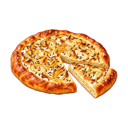 Schwäbischem salzkuchen sticker illustration