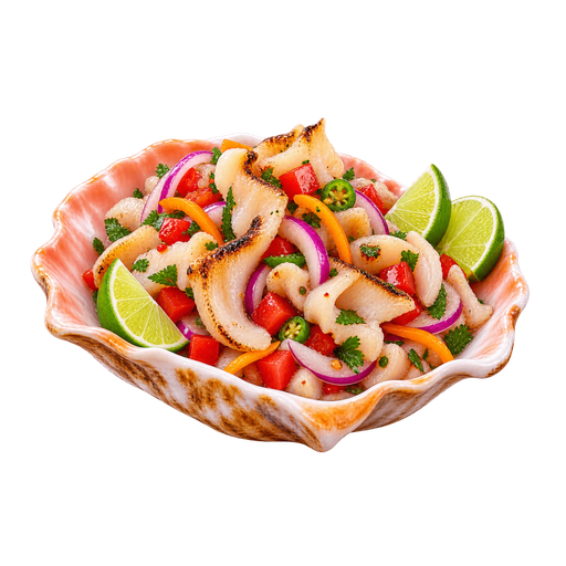 Scorched Conch sticker illustration
