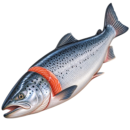 Scottish Salmon sticker illustration