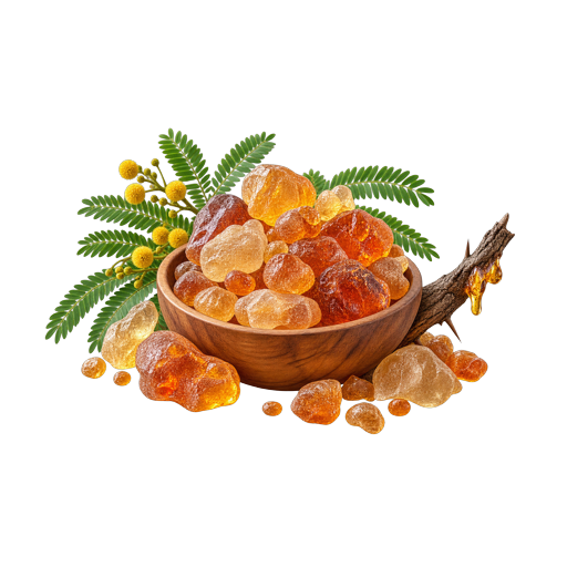 Gum Arabic sticker illustration