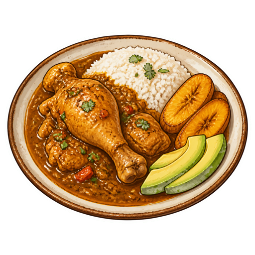 Seco de Pollo sticker illustration