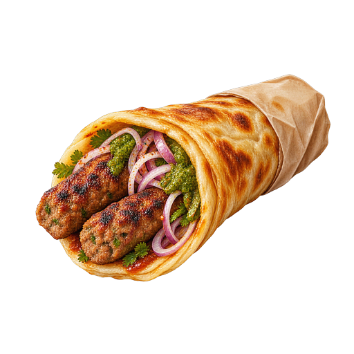 Seekh Kabab Roll sticker illustration