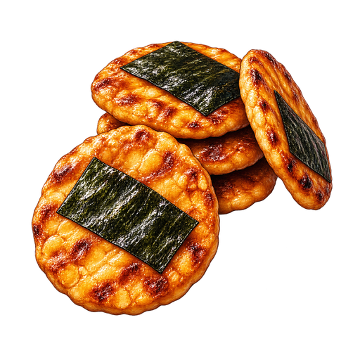 Senbei sticker illustration