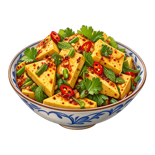 Shan Tofu Salad sticker illustration