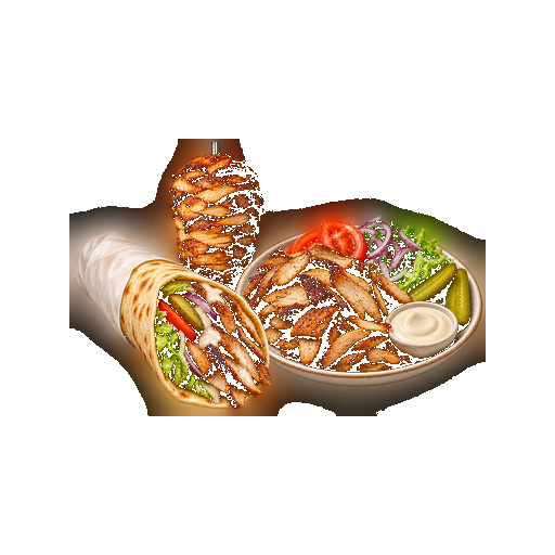 Shawarma sticker illustration