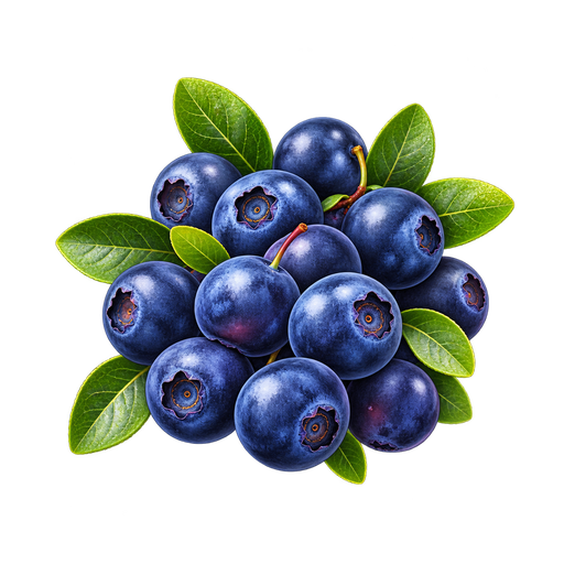 Bilberries sticker illustration
