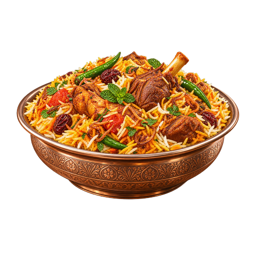 Sindhi Biryani sticker illustration