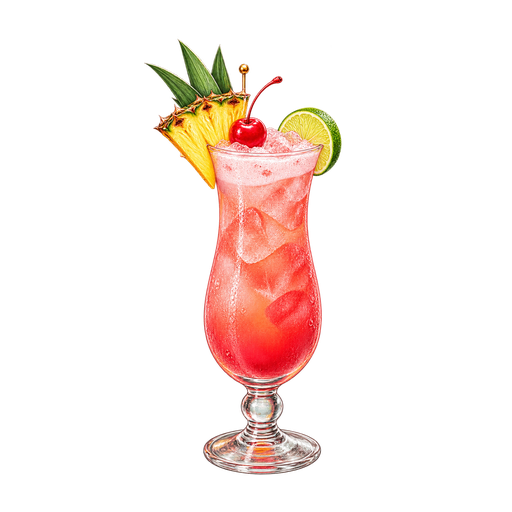 Singapore Sling sticker illustration