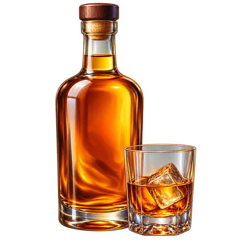 Single Malt Welsh Whisky sticker illustration