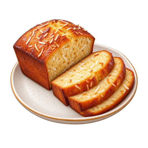 Coconut Bread sticker illustration