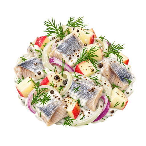 Śledź w Śmietanie sticker illustration