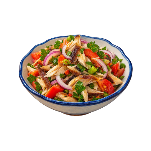 Smoked Fish Salad sticker illustration