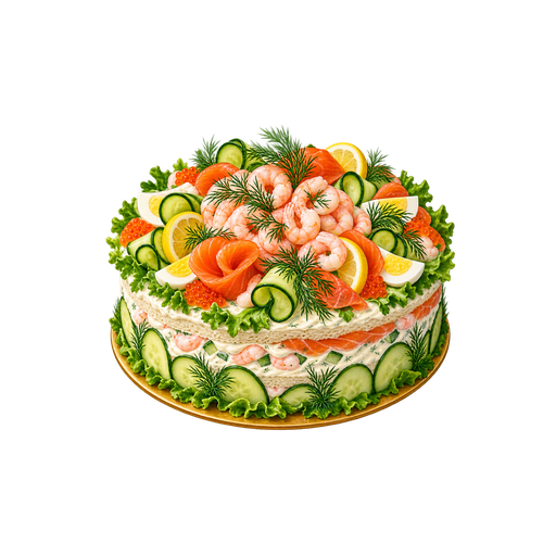 Smorgastarta sticker illustration