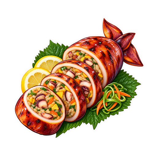 Sokcho Squid Sausages sticker illustration