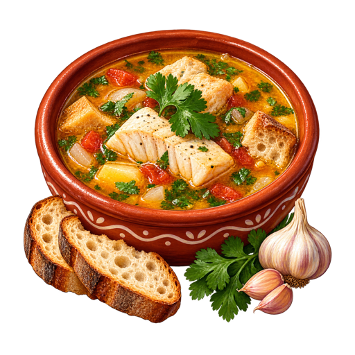 Sopa de cação sticker illustration