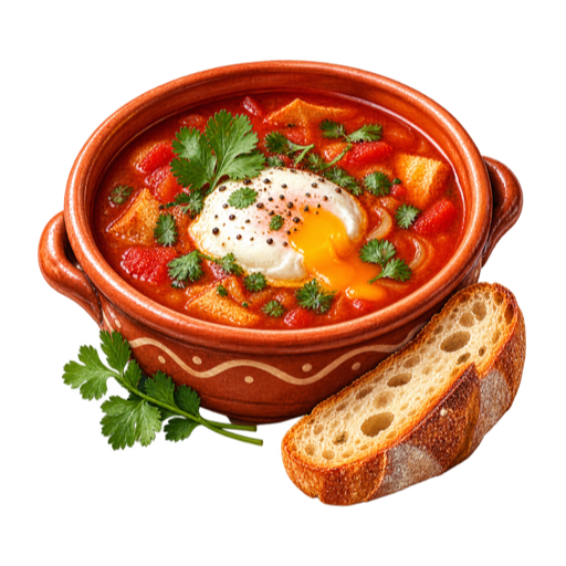 Sopa de tomate alentejana sticker illustration