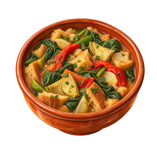 Mallorcan Bread-and-Vegetable Soup sticker illustration