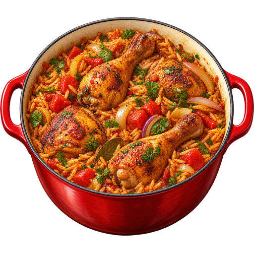 Chicken and Rice sticker illustration