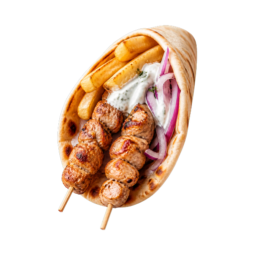 Souvlaki sticker illustration