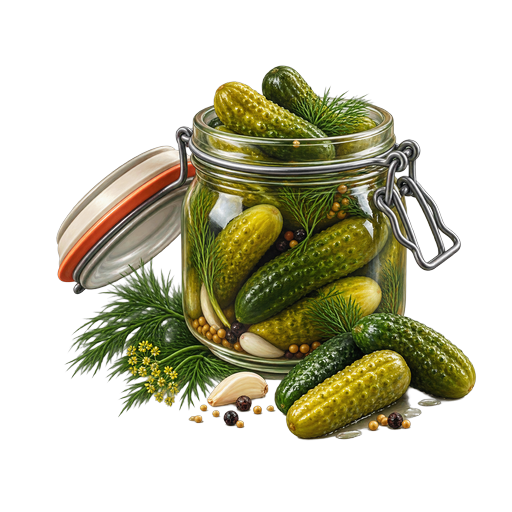 Spreewald Gherkins sticker illustration