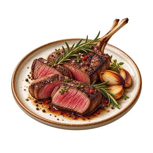Grilled Springbok sticker illustration