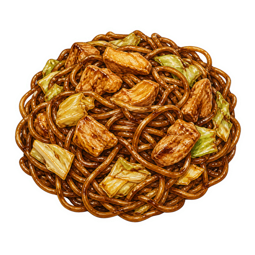 Surinamese Bami sticker illustration