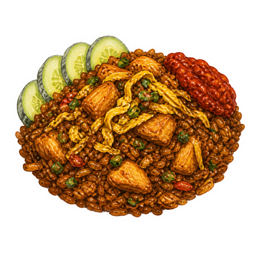 Surinamese Nasi sticker illustration