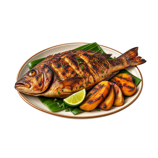 Peixe Assado sticker illustration