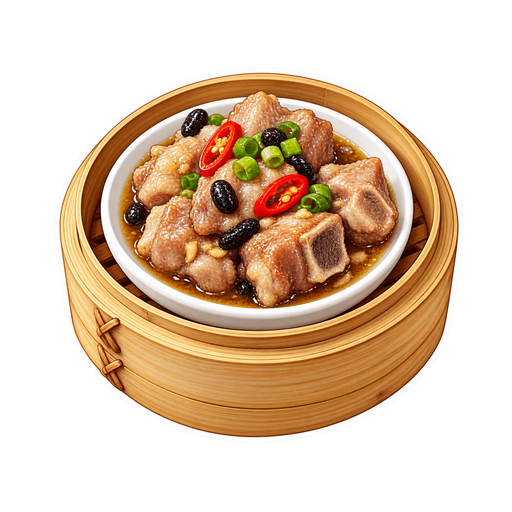 Steamed Pork Ribs with Black Bean sticker illustration