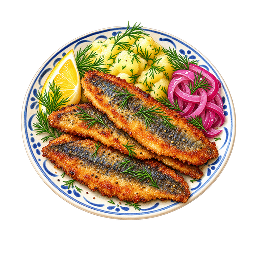 Stekt Strömming sticker illustration