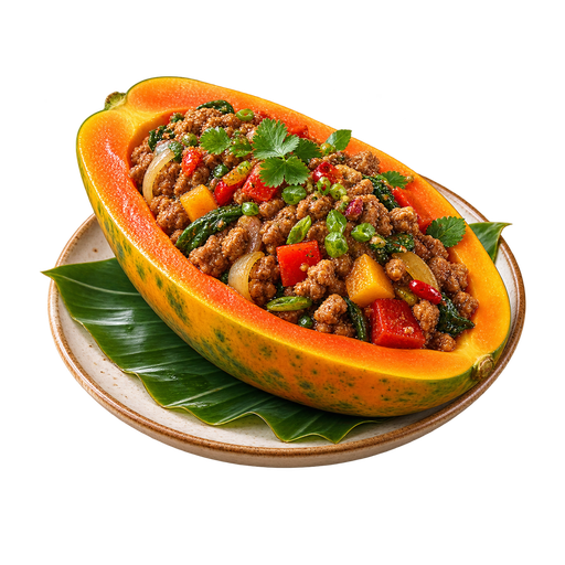 Stuffed Papaya sticker illustration