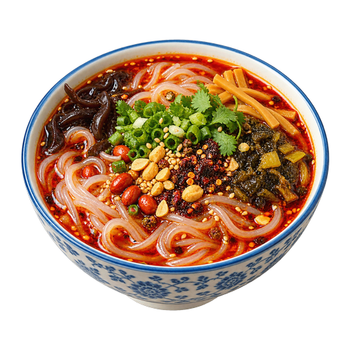 Hot and Sour Sweet Potato Noodles sticker illustration
