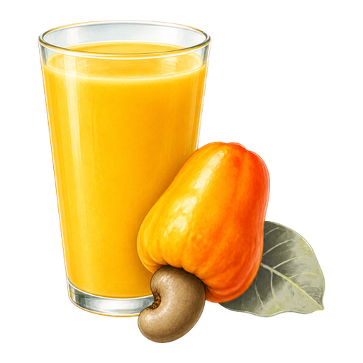 Suco de Cajú sticker illustration