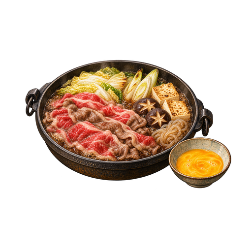 Sukiyaki sticker illustration