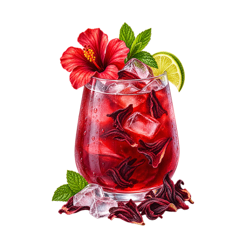Hibiscus Juice sticker illustration