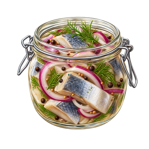 Sursild (Pickled Herring) sticker illustration