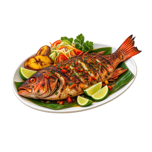 Sint Maarten Lolo Grilled Fish sticker illustration