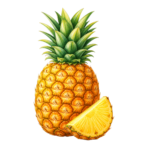 Taiwanese Pineapple sticker illustration