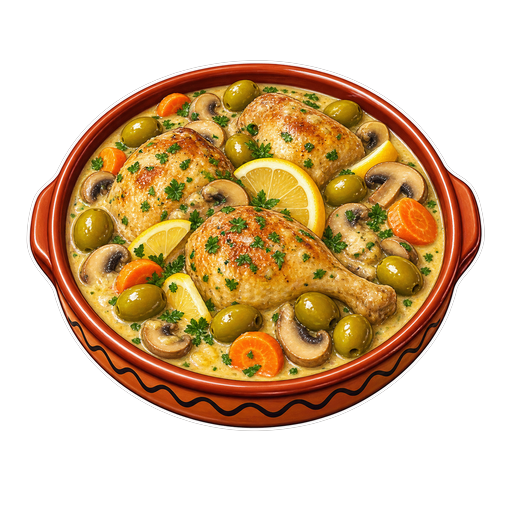 Tajine Zitoune sticker illustration