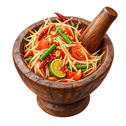 Lao Green Papaya Salad sticker illustration