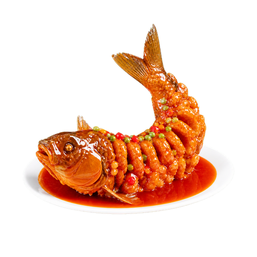 Yellow River Carp in Sweet and Sour Sauce sticker illustration