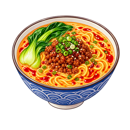 Tantanmen Ramen sticker illustration