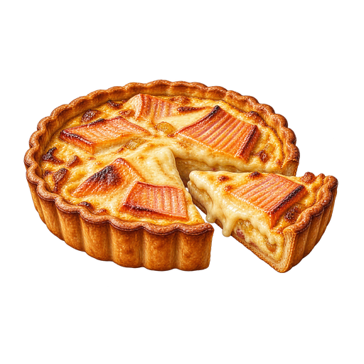 Tarte au maroilles sticker illustration