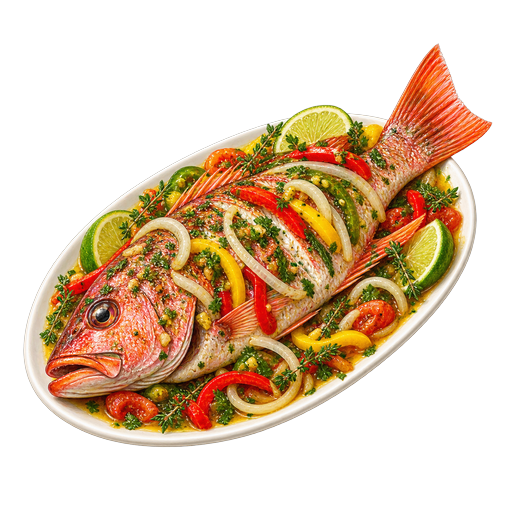 TCI Steamed Fish sticker illustration