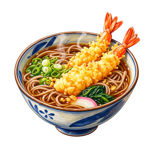 Tempura Soba sticker illustration