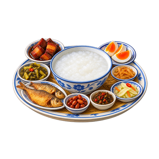 Teochew Porridge sticker illustration