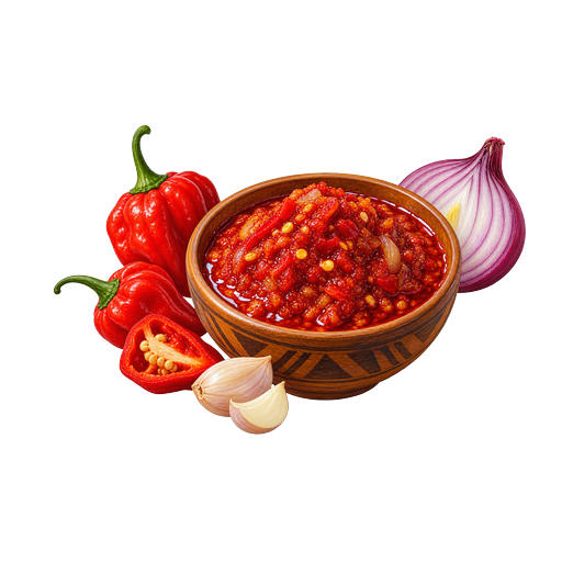 Togolese Chilli Pepper sticker illustration