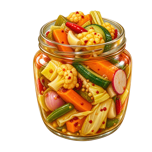 Burmese Pickled Vegetables sticker illustration