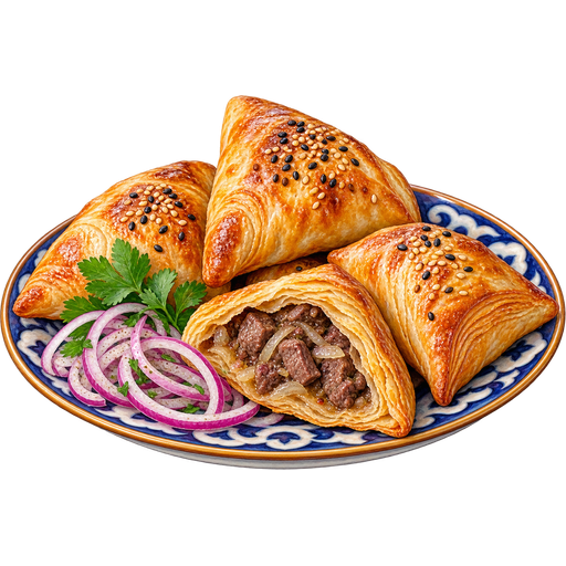 Tajik Street Samsa sticker illustration