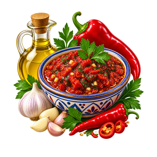 Tunisian Charmoula sticker illustration